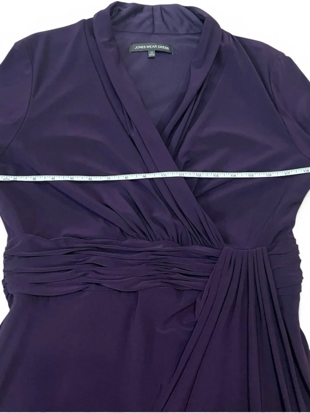 Jones New York Deep Purple Wrap-Style Dress